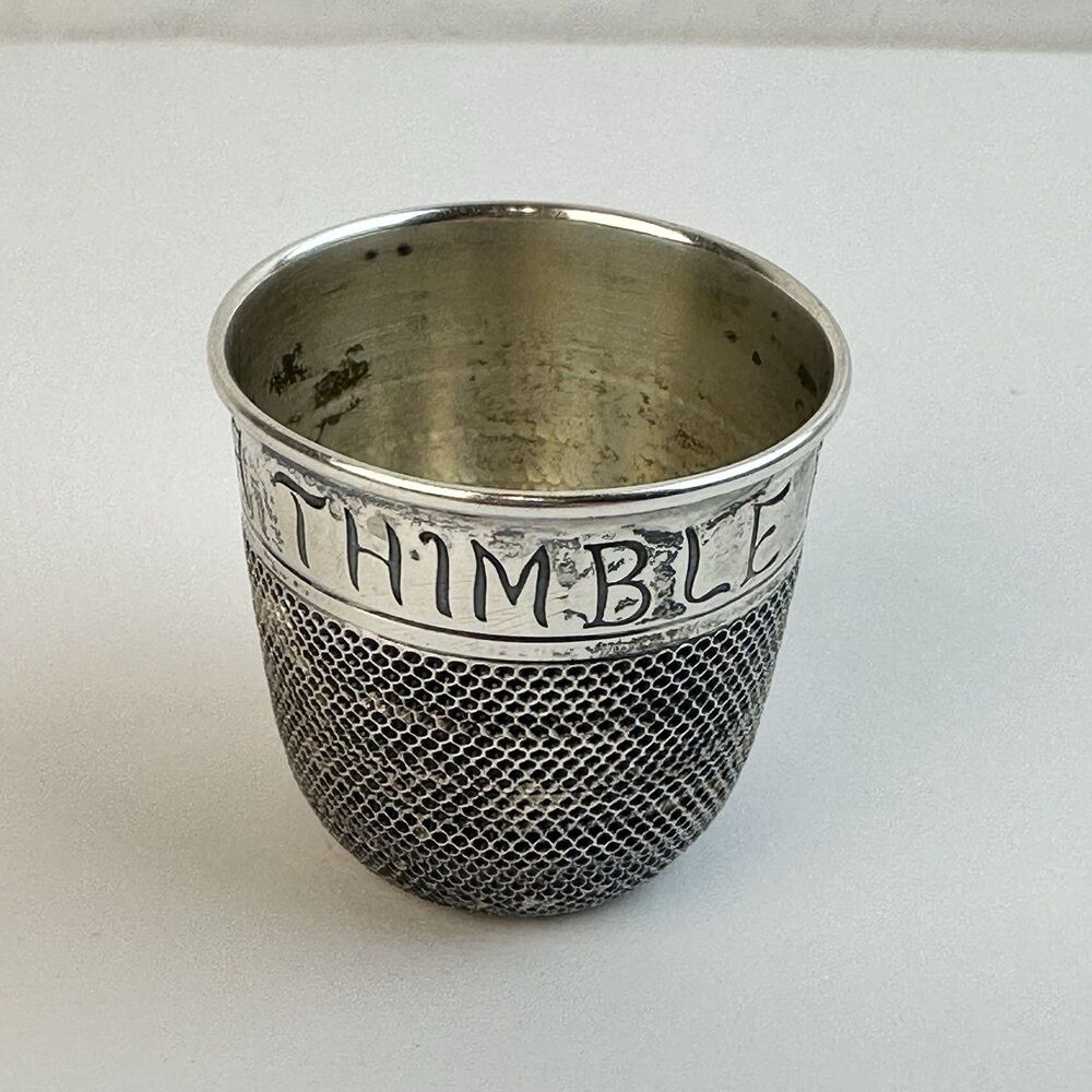 Antique Sterling Just A Thimble Full Shot Glass Jigger Silver 35g Towle #7760
